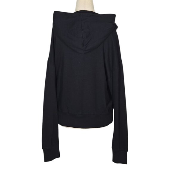 SOCIALITE WOMEN'S Black Shimmer Hooded Sweatshirt Size Small NWOT - Picture 4 of 7